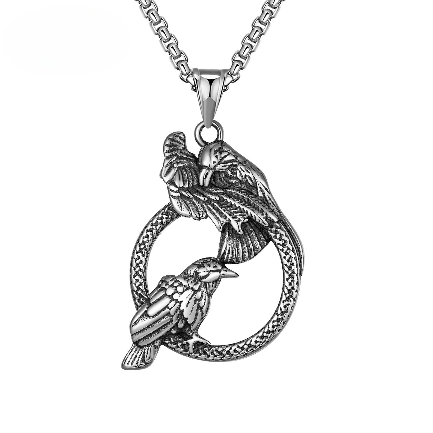 Steel Necklace – Vintage Bird's Nest Pendant