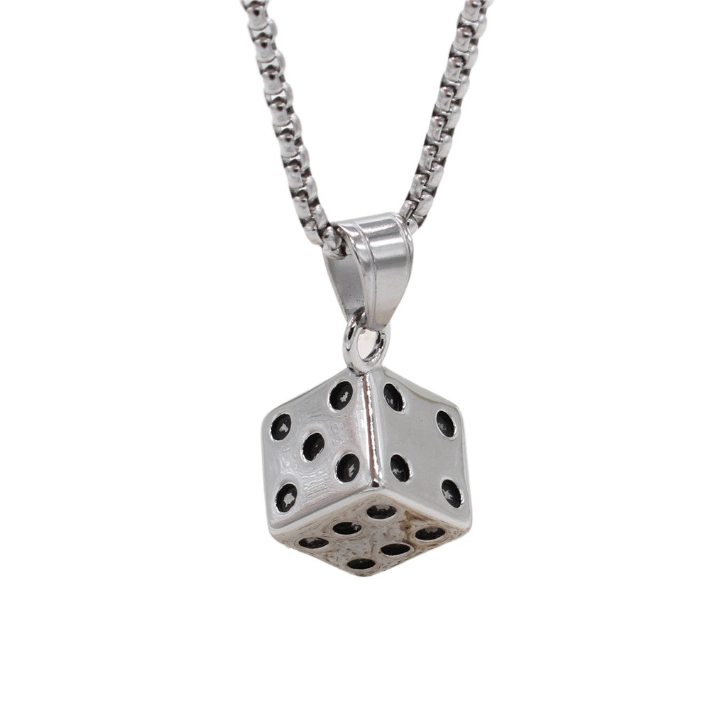 Mahjong Dice Pendant Necklace Titanium Steel Personalised Unisex Gift Planderful Premium Protection