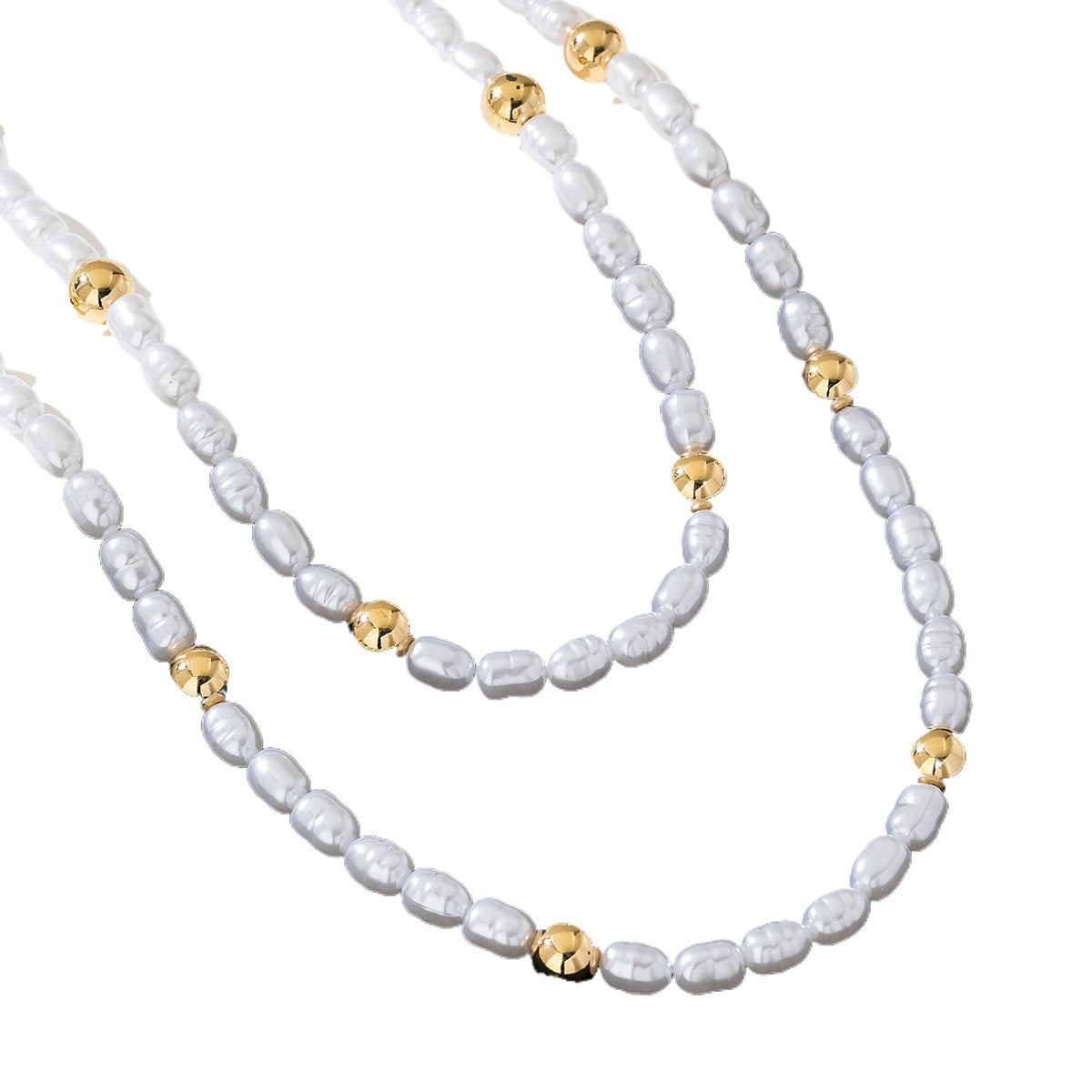 Planderful Vienna Verve Necklace – Elegant Long Design with Imitation Pearls