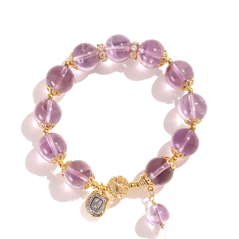 Planderful Fortune's Favor Bracelet – Elegant Amethyst and Crystal Design