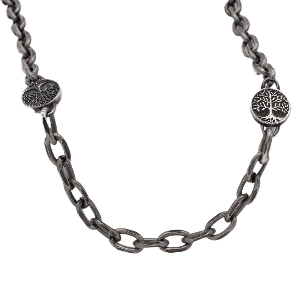 Planderful Premium Titanium Steel Viking Life Tree Necklace Unisex Jewelry With Protection Symbol