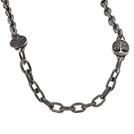 Planderful Premium Titanium Steel Viking Life Tree Necklace Unisex Jewelry With Protection Symbol