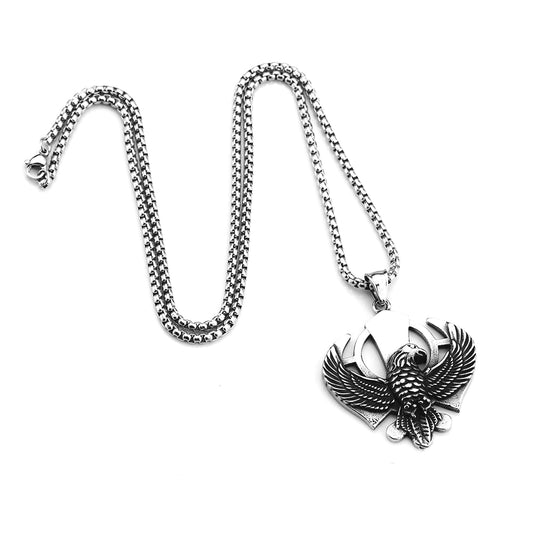 European And American Retro Stainless Steel Eagle Pendant For Men