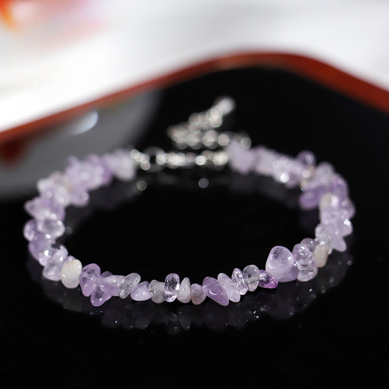Planderful Fortune's Favor Bracelet – Irregular Amethyst and Faceted Jasper Design
