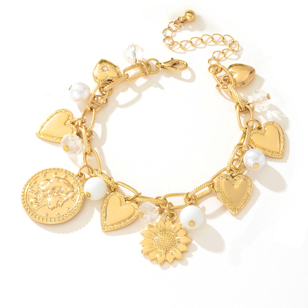 Planderful Vienna Verve Bracelet – Fashionable Retro Metal Love Pendant