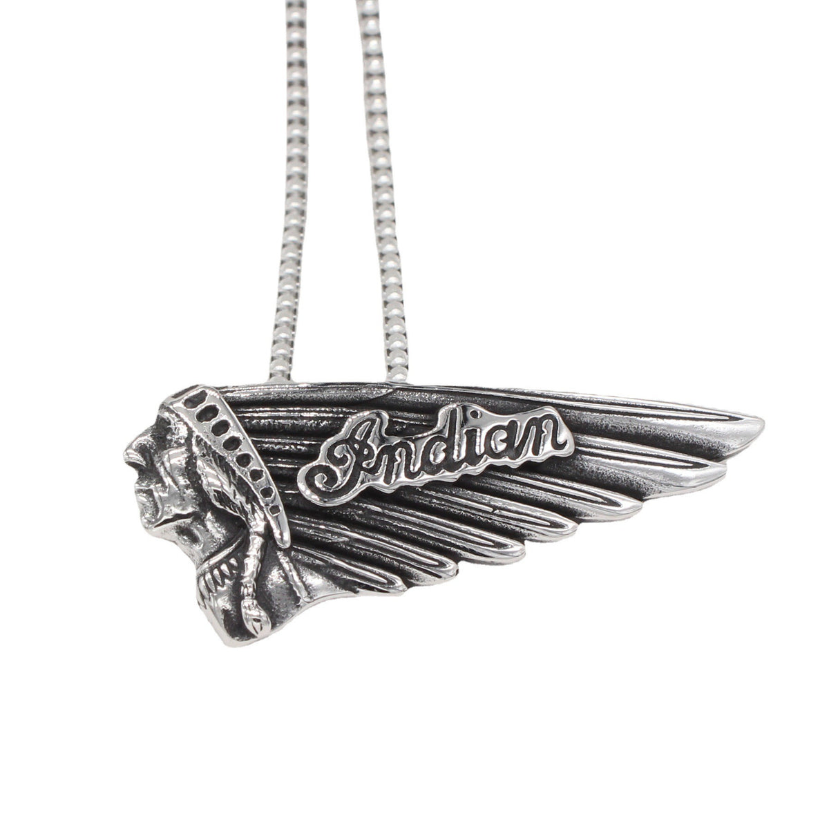 Indian Chief Titanium Steel Pendant Necklace