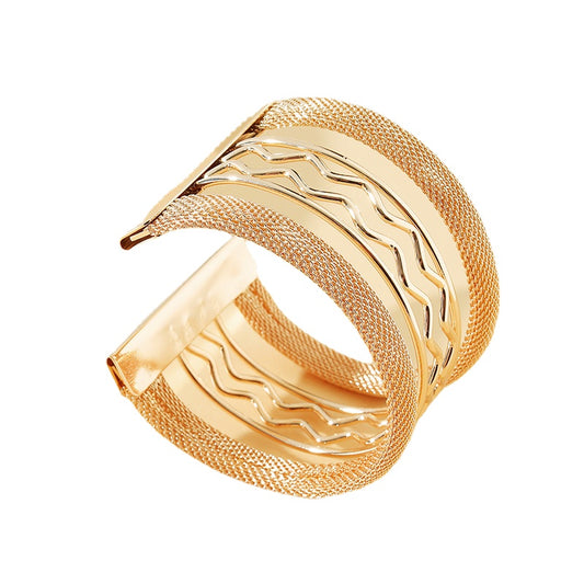 Adjustable Hollow Pattern Slim Bracelet in Japanese and Korean Style