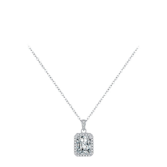 Luxurious 925 Sterling Silver Zircon Necklace by Planderful Collection