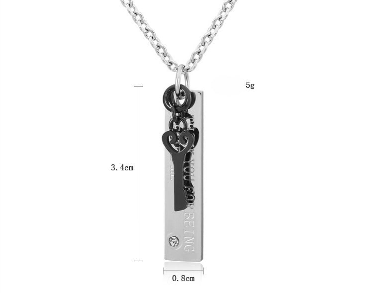 Planderful Everyday Genie Titanium Steel Couple Necklace Korean Version For Him And Her Unisex Fashion Jewelry