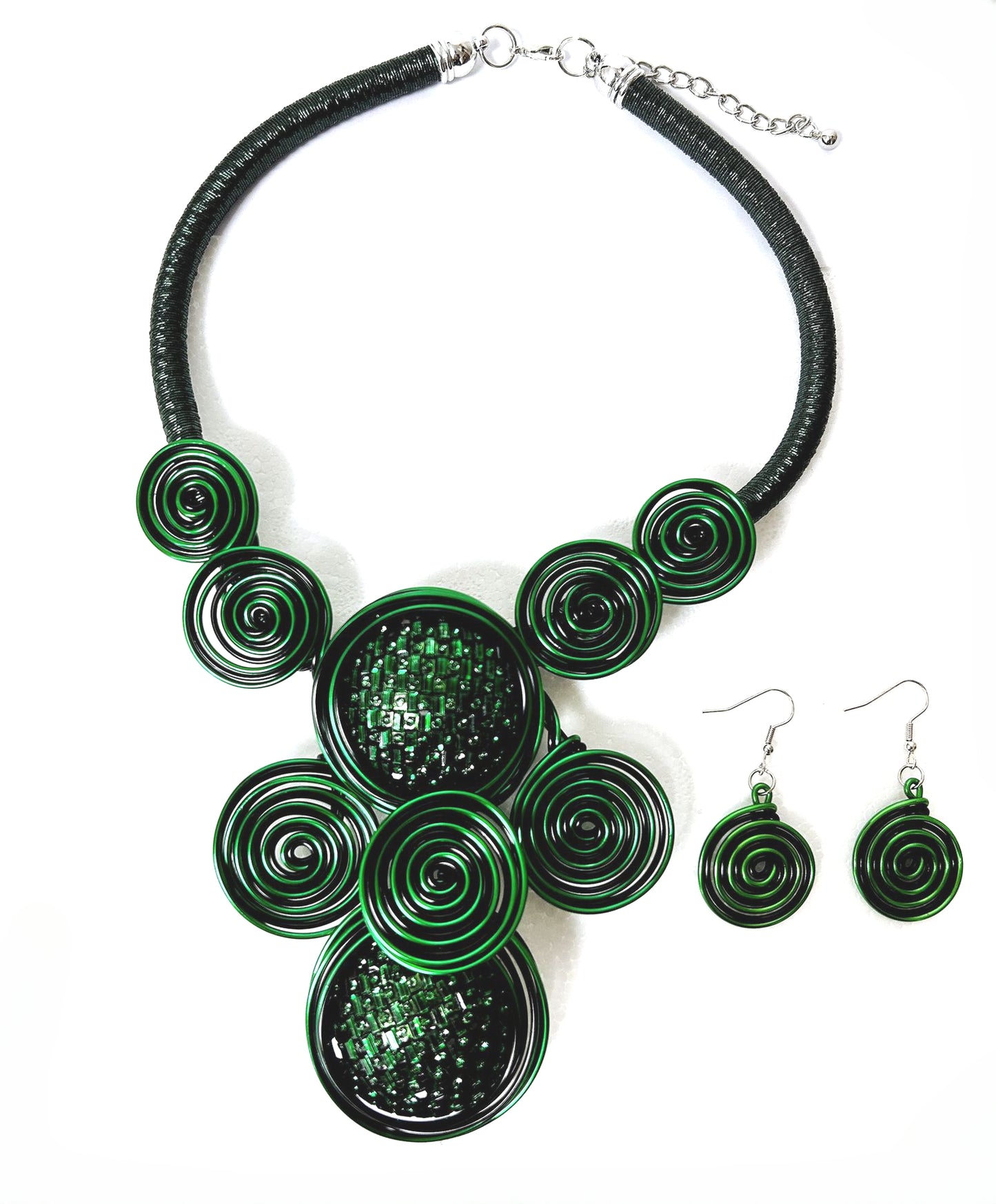 Exotic Glow Statement Necklace - Planderful Savanna Rhythms Collection