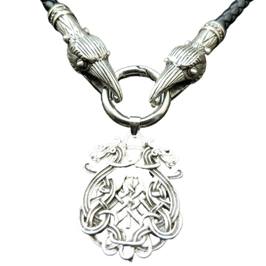 Norse Legacy Dragon Pendant Necklace - Stylish Viking Amulet for Men