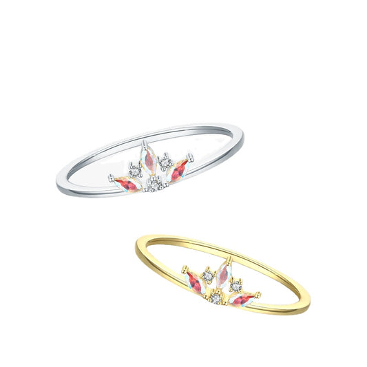 New Niche Design Sterling Silver Zircon Ring for Women - Luxury Wind Ring