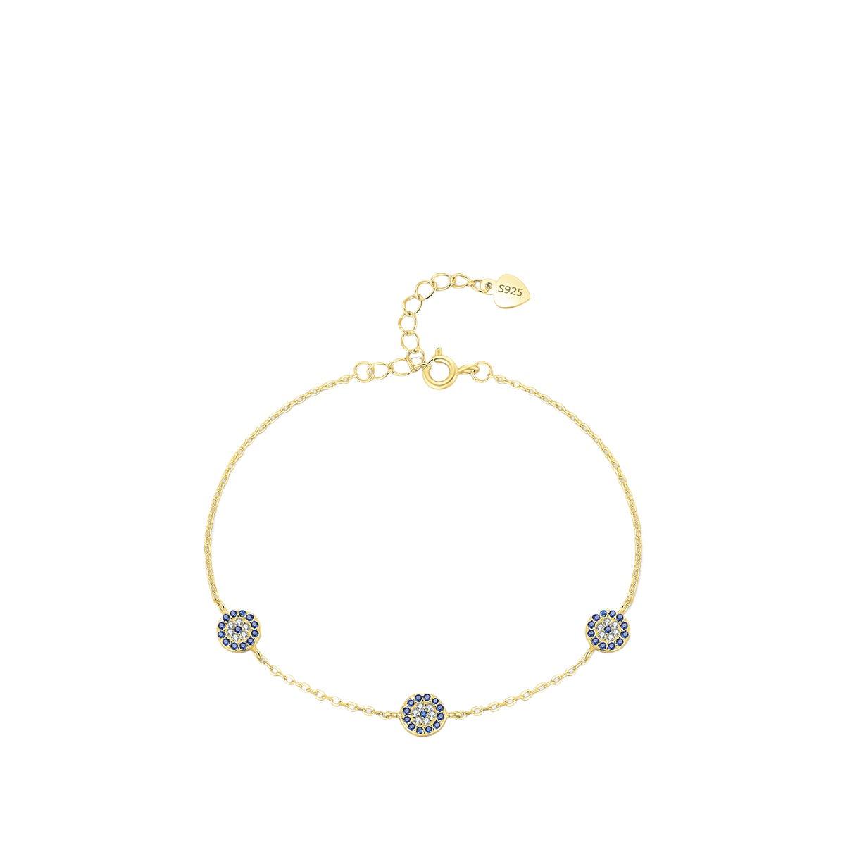 925 Sterling Silver Eye Zircon Bracelet