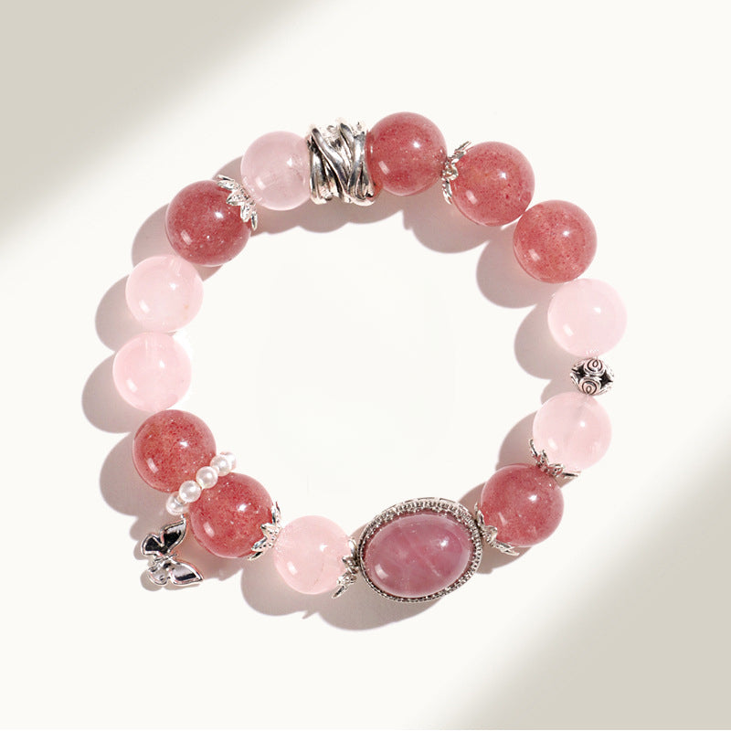 Planderful Fortune's Favor Bracelet – Sweet and Cute Pink Crystal Design