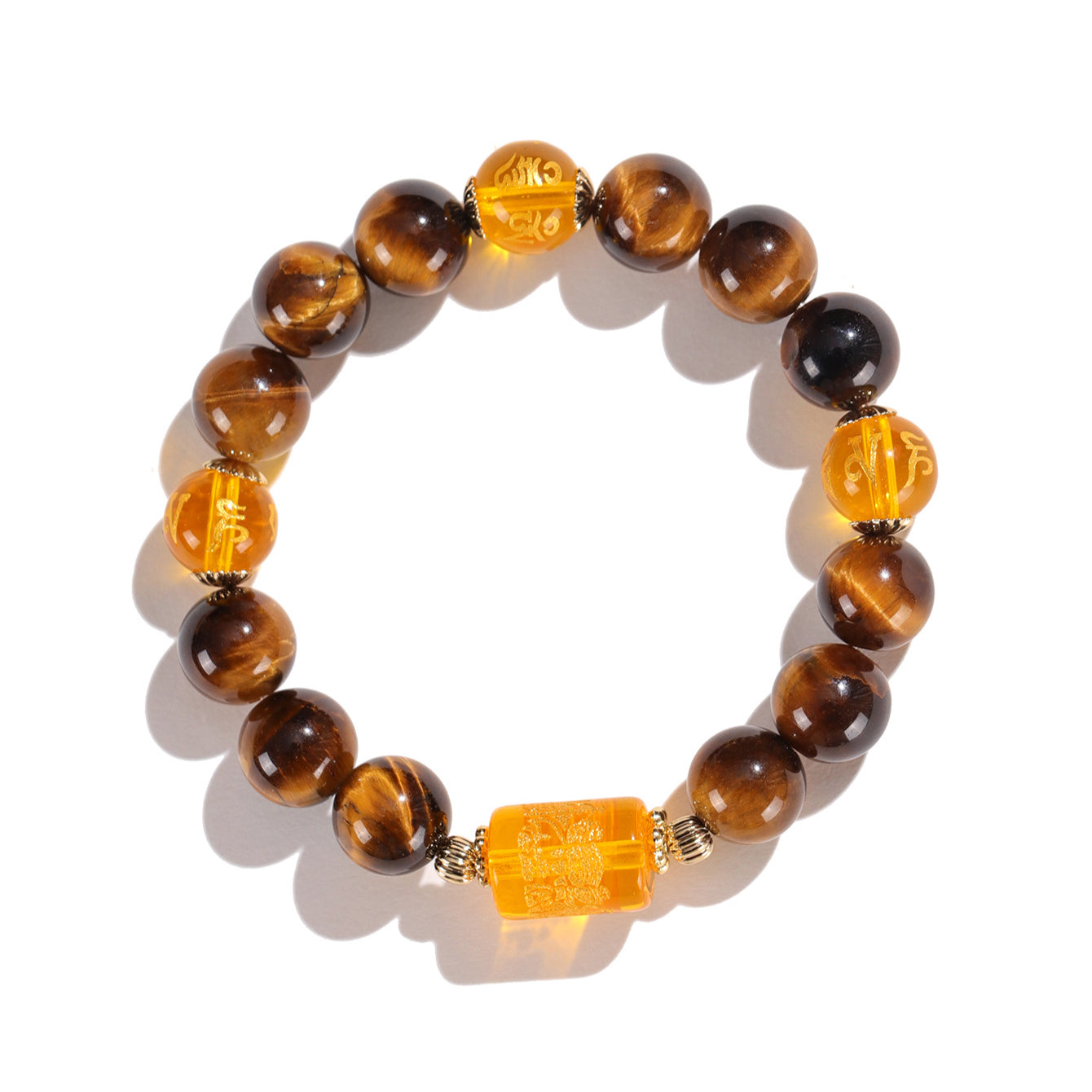Planderful Fortune's Favor Bracelet – Premium Tiger's Eye and Citrine Design