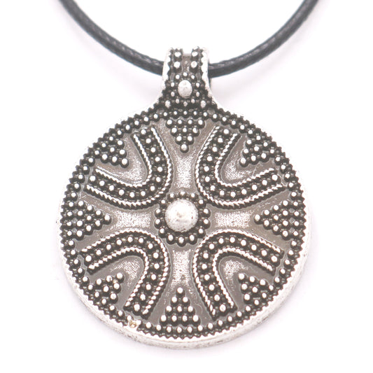 Viking Odin Rune Talisman Necklace - Vintage Men's Alloy Jewelry