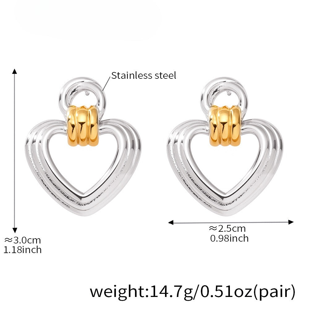 Planderful Stainless Steel Love Earrings For Women