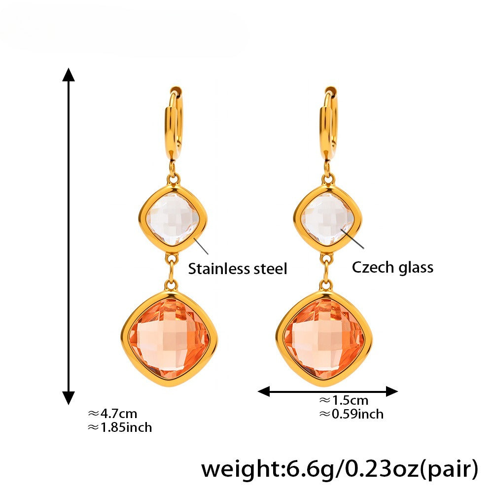 Planderful Czech Glass Earrings For Women Luxury Jewelry