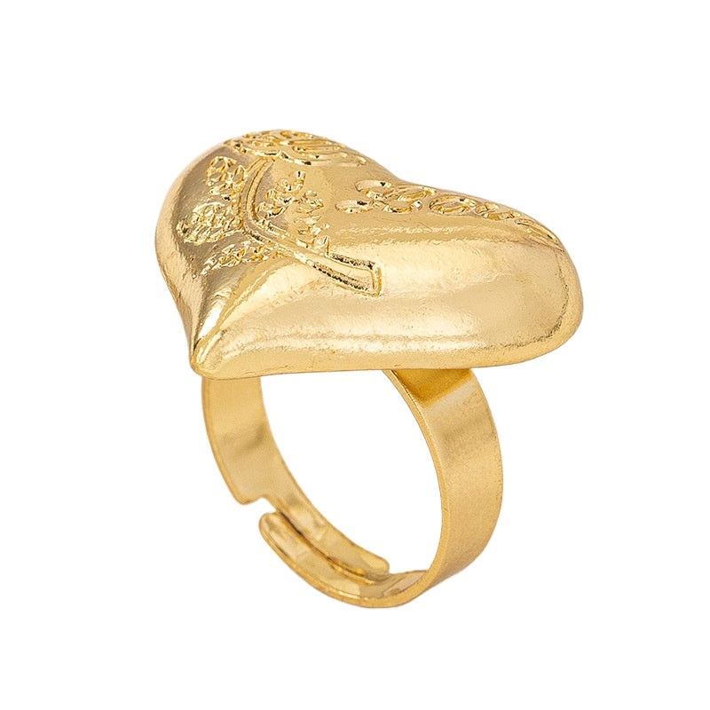 Rose Print Love Letter Ring for Women by Planderful