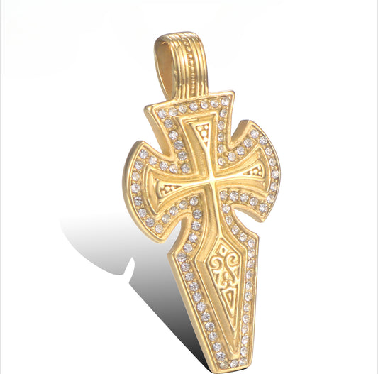 Stylish Titanium Steel Men's Pendant - European and American Fashion Statement Jewelry