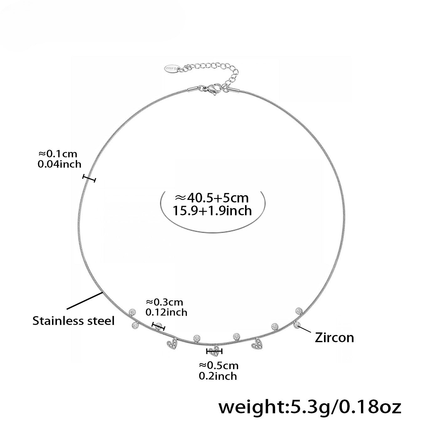 Planderful Light Luxury Heart Shaped Zircon Pendant Women