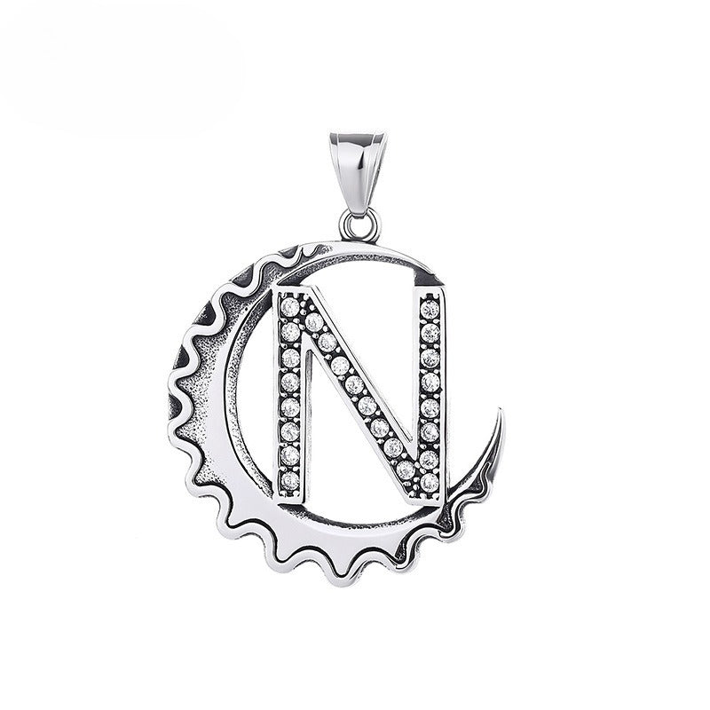 Letter Diy Stainless Steel Pendant Necklace