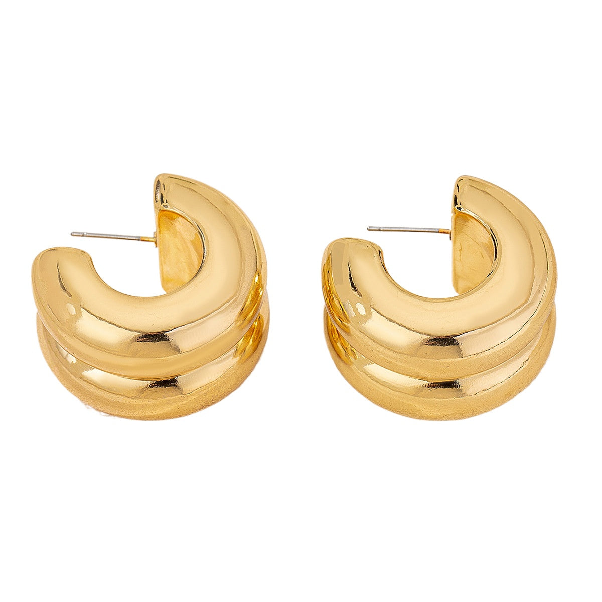 Planderful Vienna Verve Earrings – Fashionable Double-Layer Design for Daily Wear