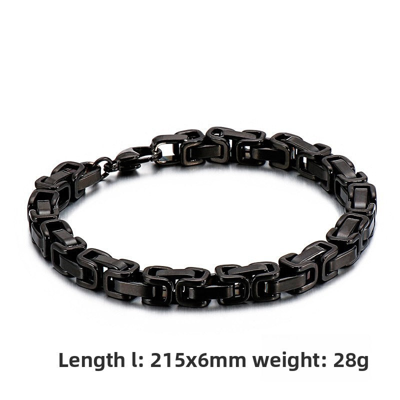 Men's Titanium Steel Handmade Emperor Chain – Stainless Steel Return Bracelet