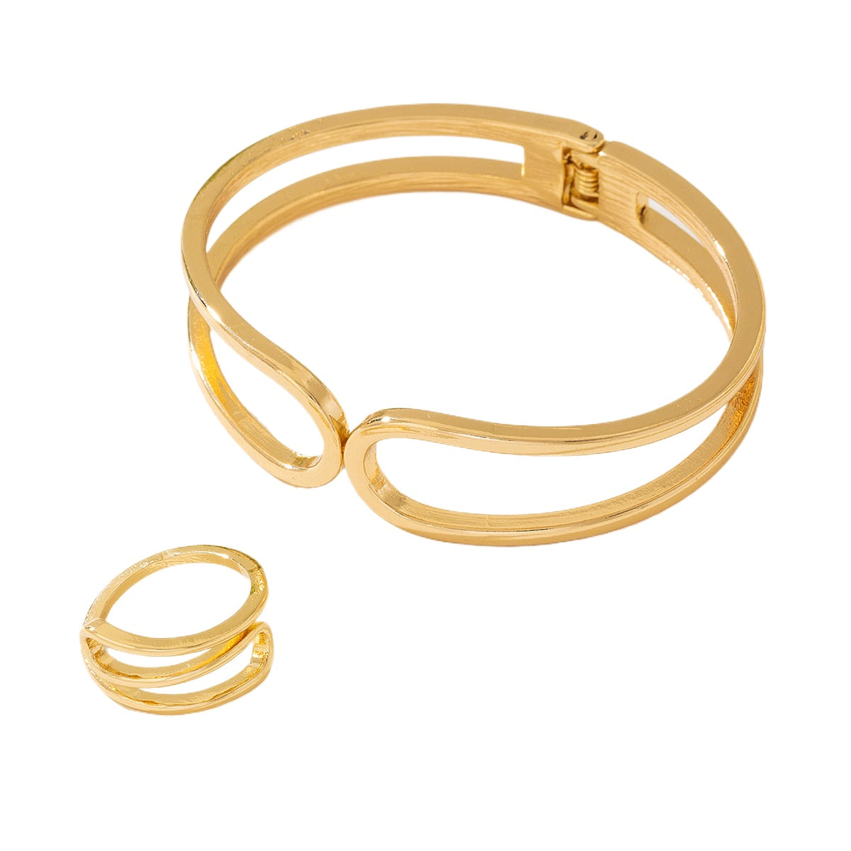 Planderful Vienna Verve Jewelry Set – Stylish Metal Geometric Design