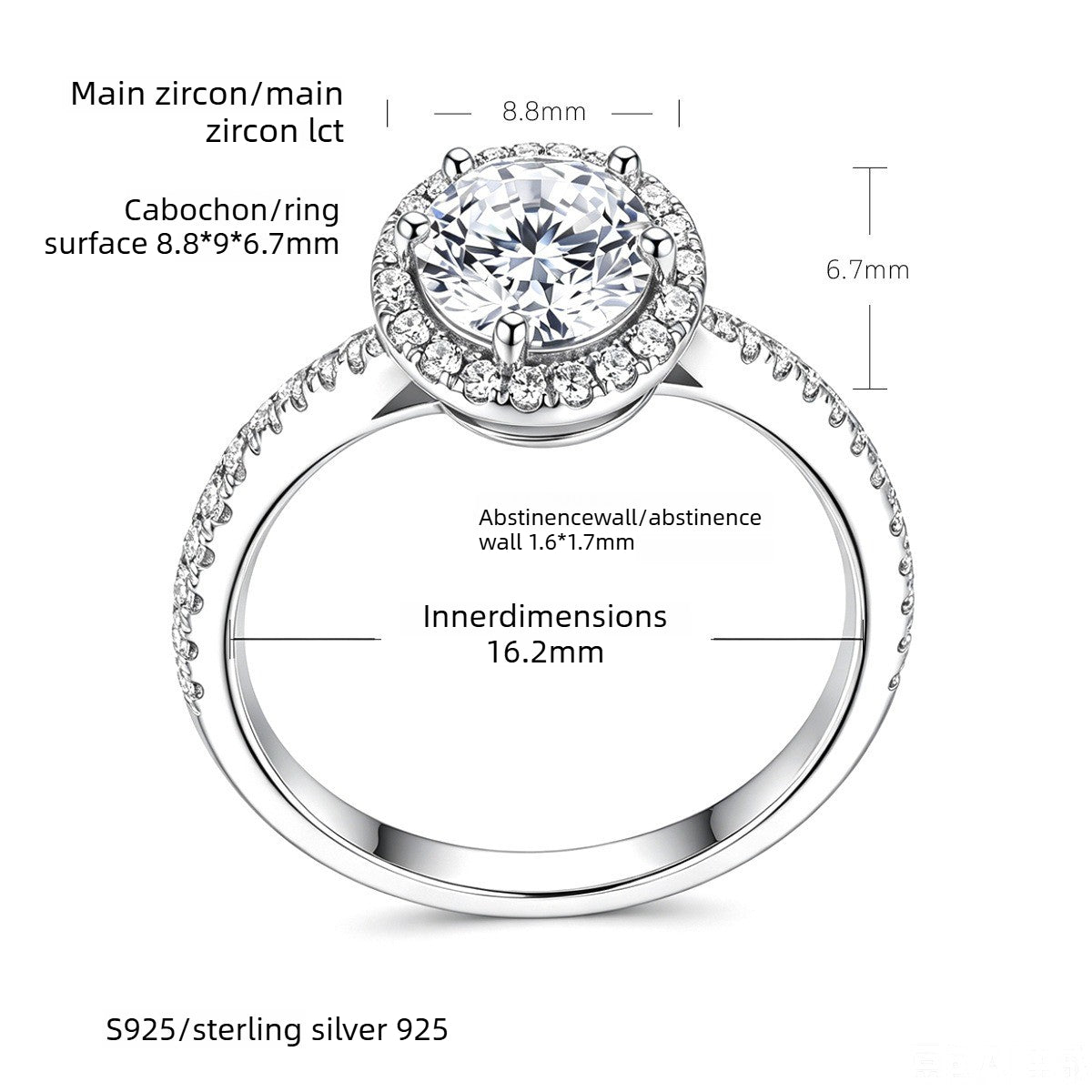 Four-Paw Round S925 Sterling Silver Women's Ring
