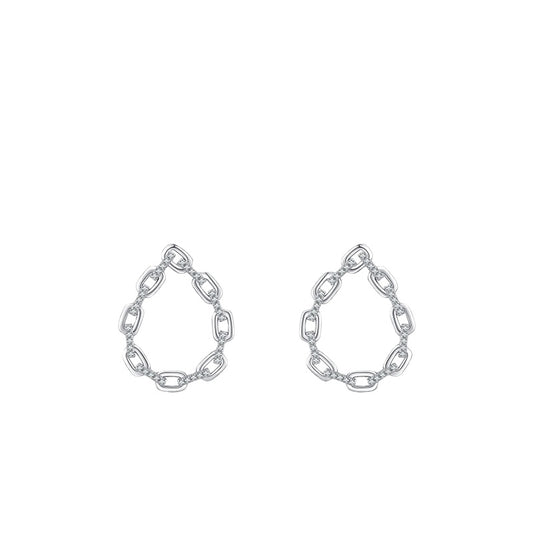 925 Sterling Silver Elegant Cross-Border Stud Earrings