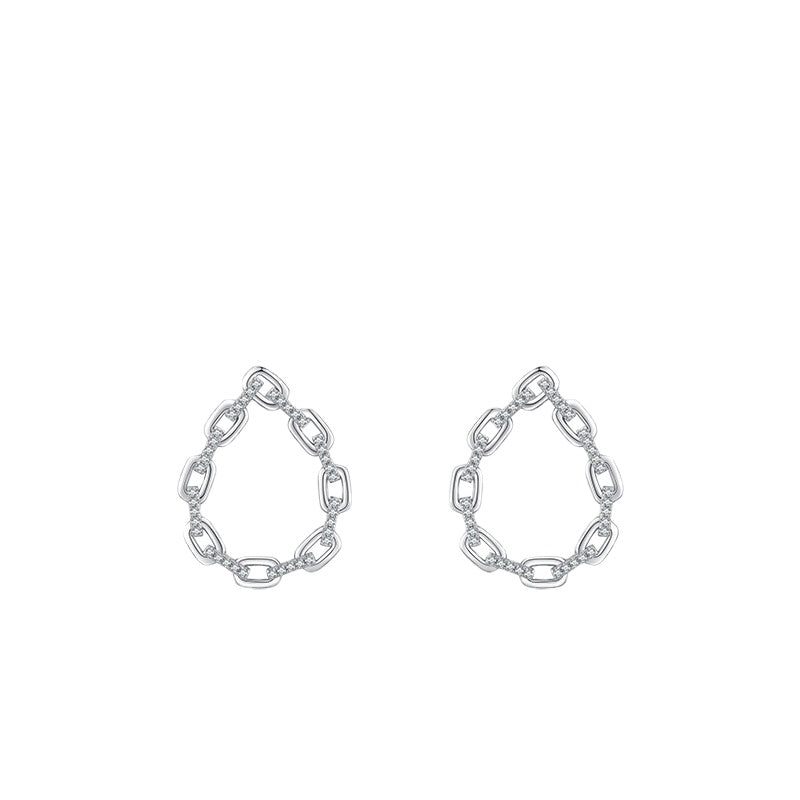 925 Sterling Silver Elegant Cross-Border Stud Earrings