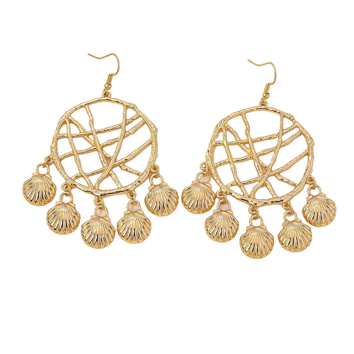 Planderful Vienna Verve Earrings – Retro Exaggerated Ocean Wind Design