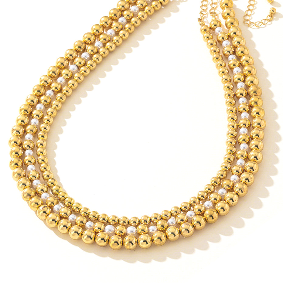 Planderful Vienna Verve Necklace – Chic Multi-Layer Metal Chain Design