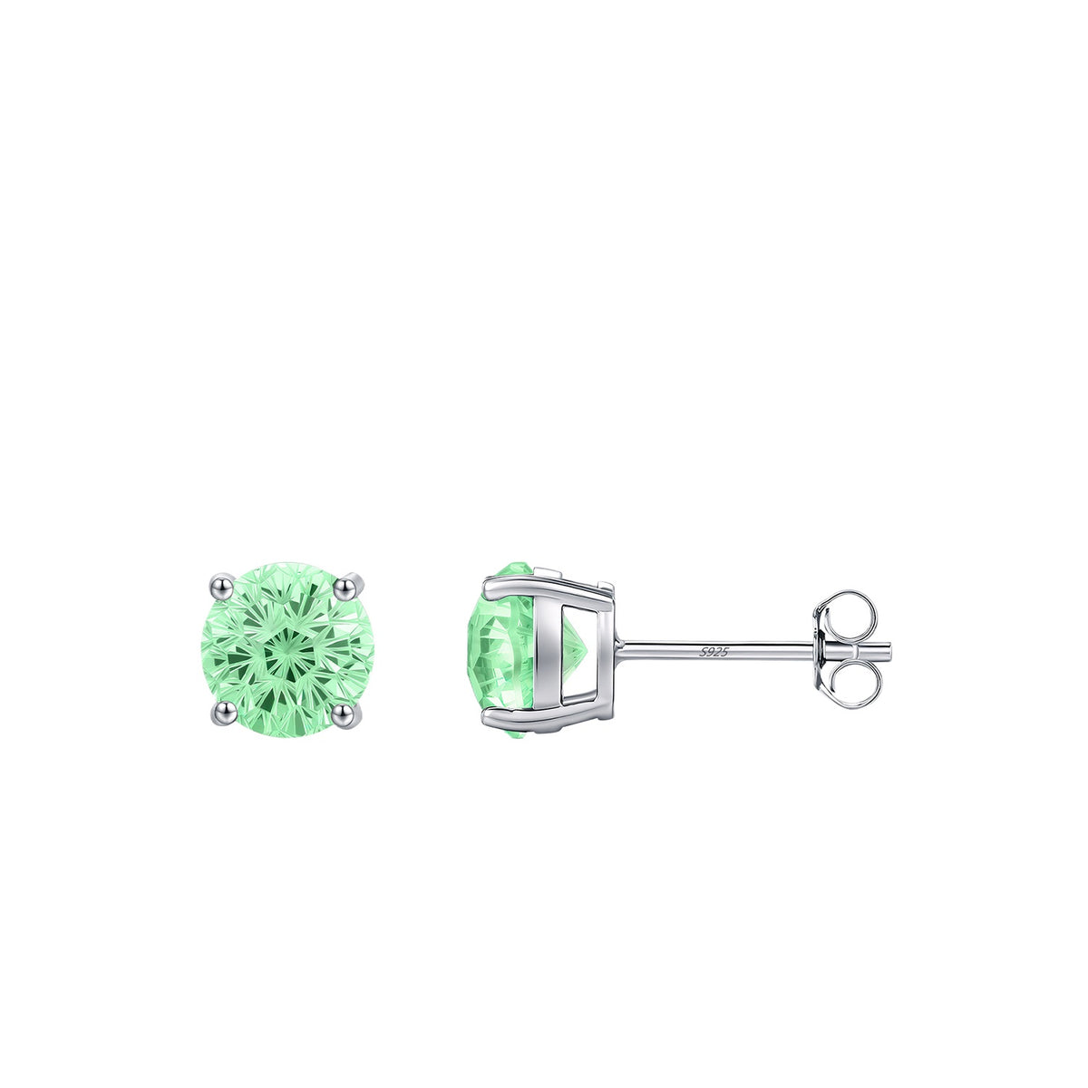925 Sterling Silver Paraiba-Color Fireworks-Cut Earrings