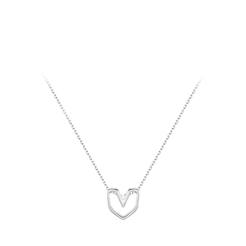 Everyday Genie S925 Sterling Silver Necklace - Japanese Style, Sweet and Trendy Love Collar Chain