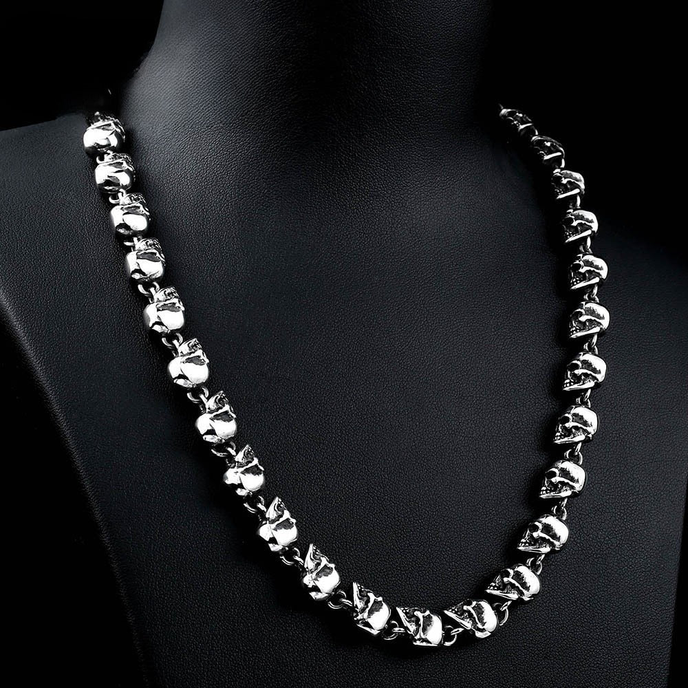 Punk – Men's Skull Necklace – Nightclub .