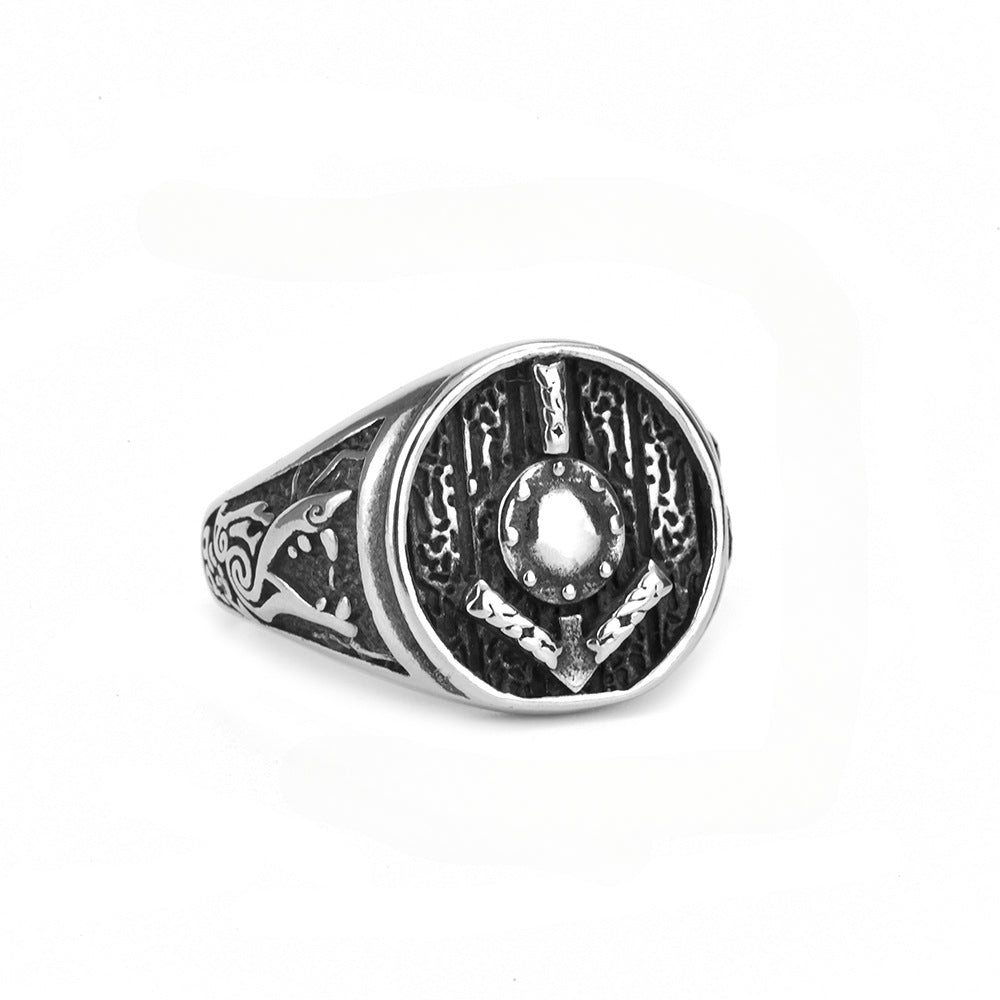 Amazon New Viking Ring Jewelry War Shield Trend for Men