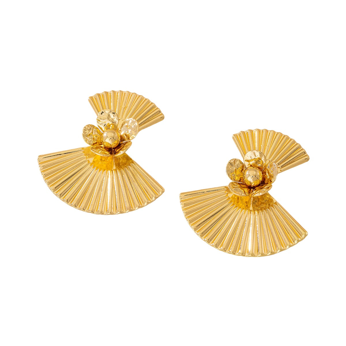 Planderful Vienna Verve Earrings – Elegant Metal Flower Design