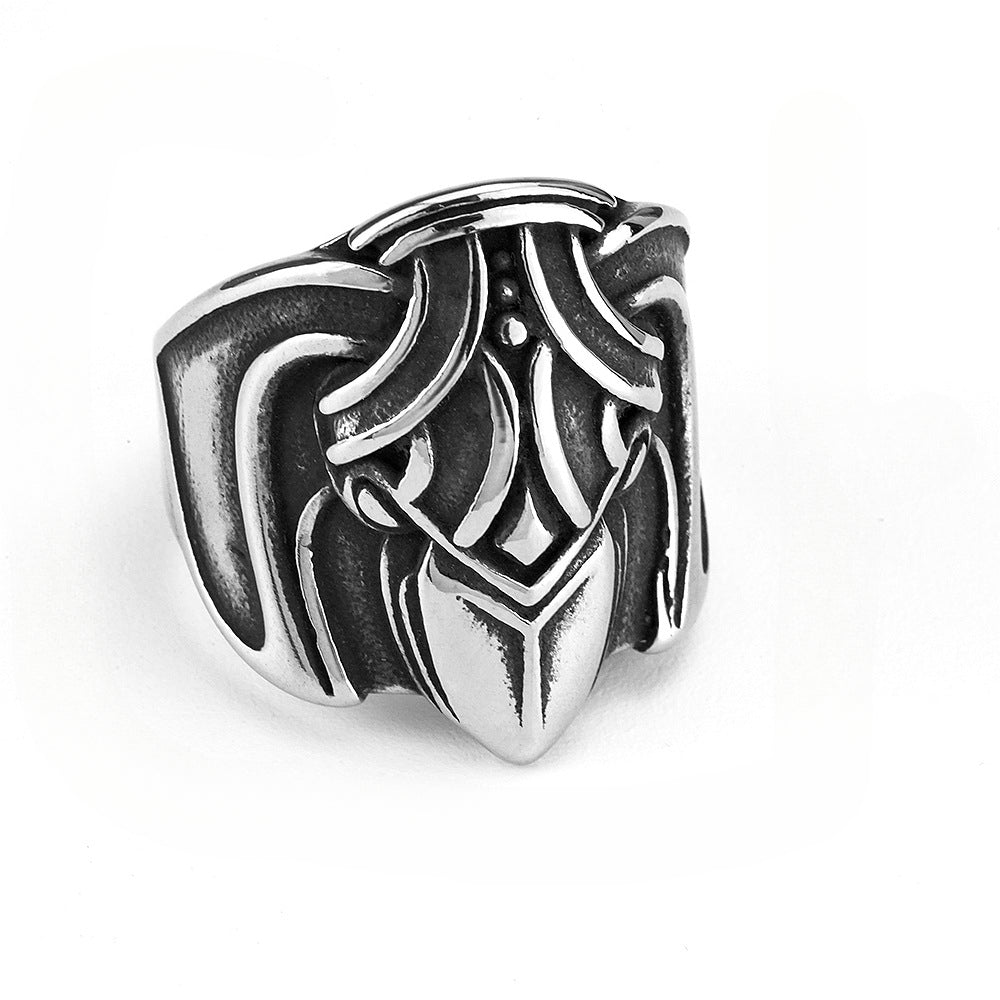 European and American Jewelry Wholesale Men's Viking Crow Ring