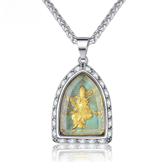 Steel Necklace – Statement Zodiac Amulet