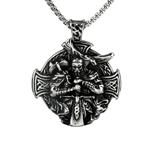 Planderful Stainless Steel Viking Odin Necklace For Men Nordic Pendant Heritage And Symbolism
