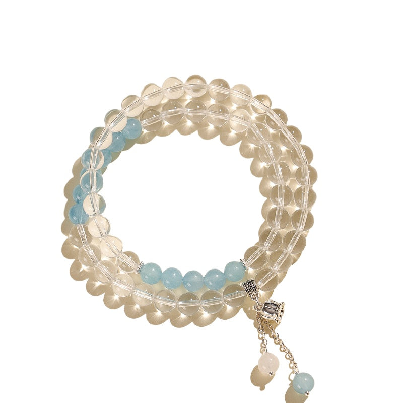 Planderful Fortune's Favor Bracelet – Elegant Aquamarine Beaded Design
