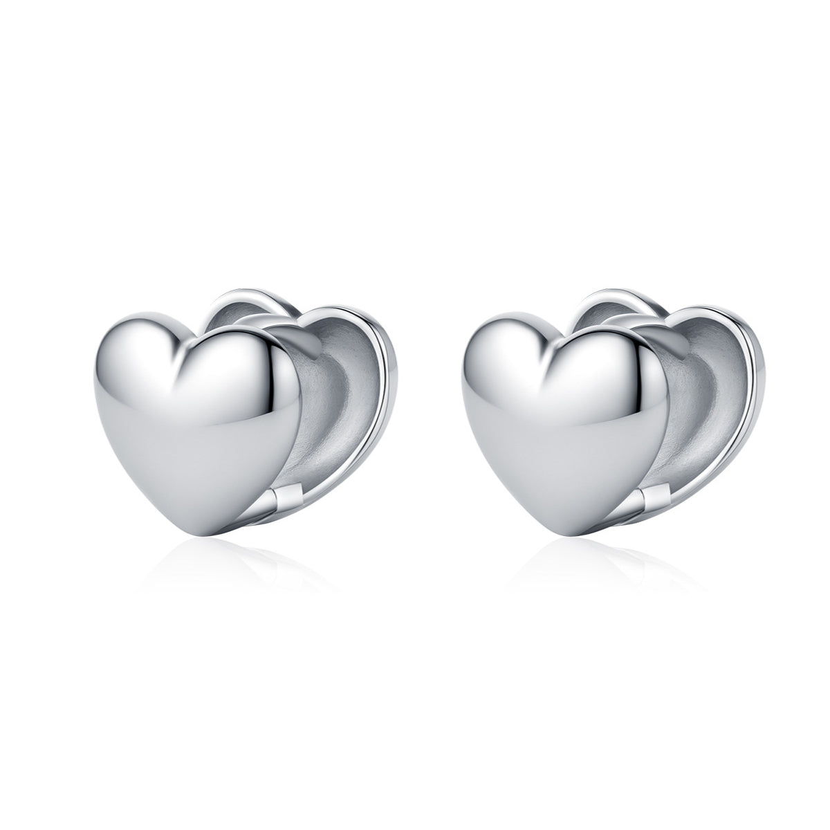 Planderful Everyday Genie Love Stud Earrings – Versatile Premium Mirror Design