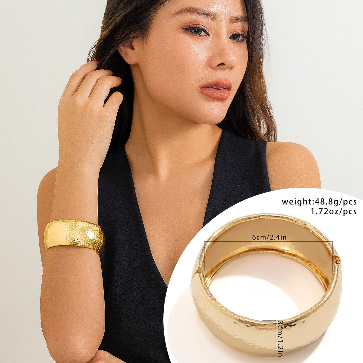 Planderful Vienna Verve Geometric Rhombus Metal Bracelet for Bold Fashion Lovers Industrial Statement Jewelry