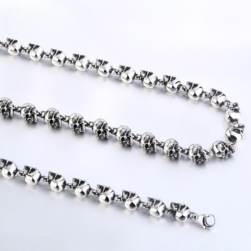 Punk – Men's Skull Necklace – Nightclub .
