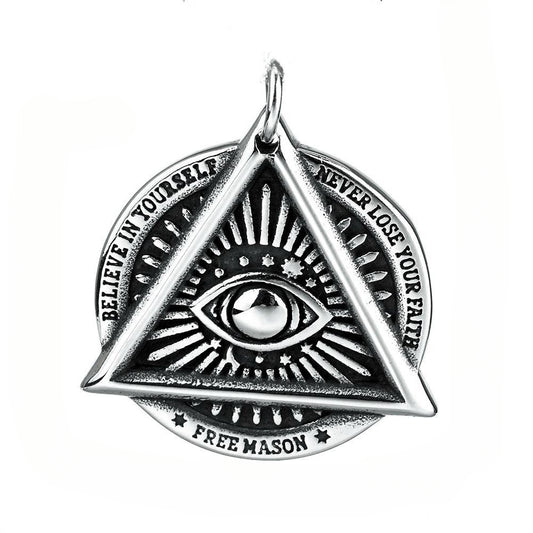 European and American Style Double-Sided Eye of Horus Men's Pendant