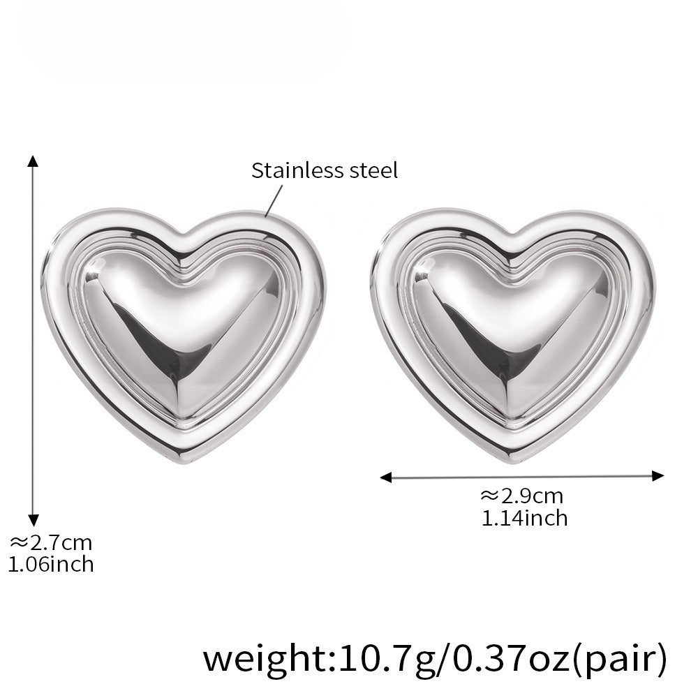 Planderful Stainless Steel Love Earrings For Women