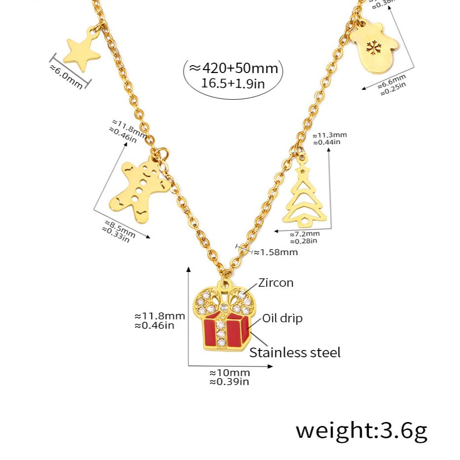 Planderful Elegant Geometric Enamel Pendant Necklace Gift