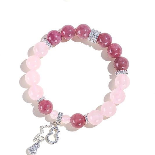 Planderful Fortune's Favor Bracelet – Elegant Pink Crystal Design